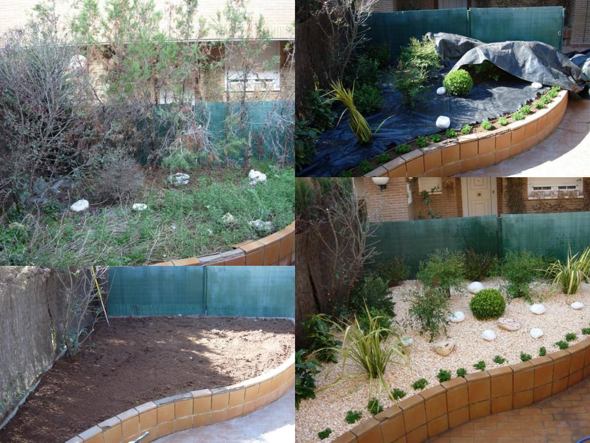 contruccion jardin en Moraira con olivo y cesped